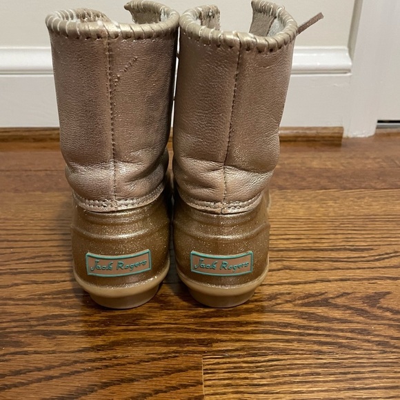 Jack Rogers Ladies Classic Gold Rain Boots Size 7 - Picture 6 of 10